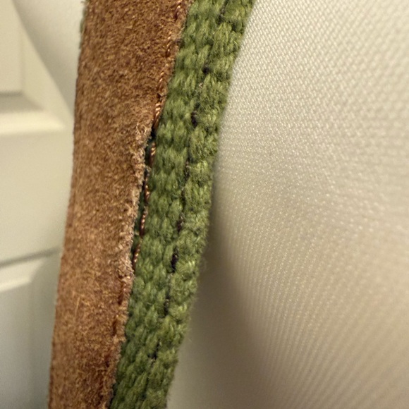 Lucky Brand Brown and Green Tote Bag with Classic Trim Crossbody Bag - Picture 10 of 13